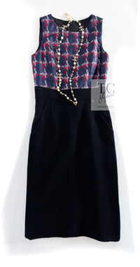 CHANEL 08A Black Fringe Wool Tweed Jacket Coat Dress 34 シャネル ブラック フリンジ ウール ツイード ジャケット コート ワンピース 即発