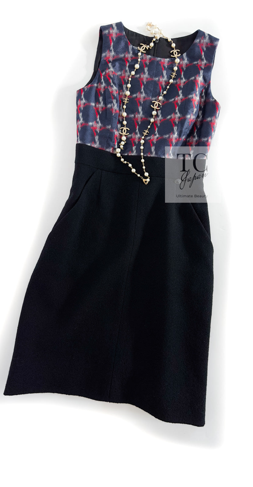 CHANEL 08A Black Fringe Wool Tweed Jacket Coat Dress 34 シャネル ブラック フリンジ ウール ツイード ジャケット コート ワンピース 即発