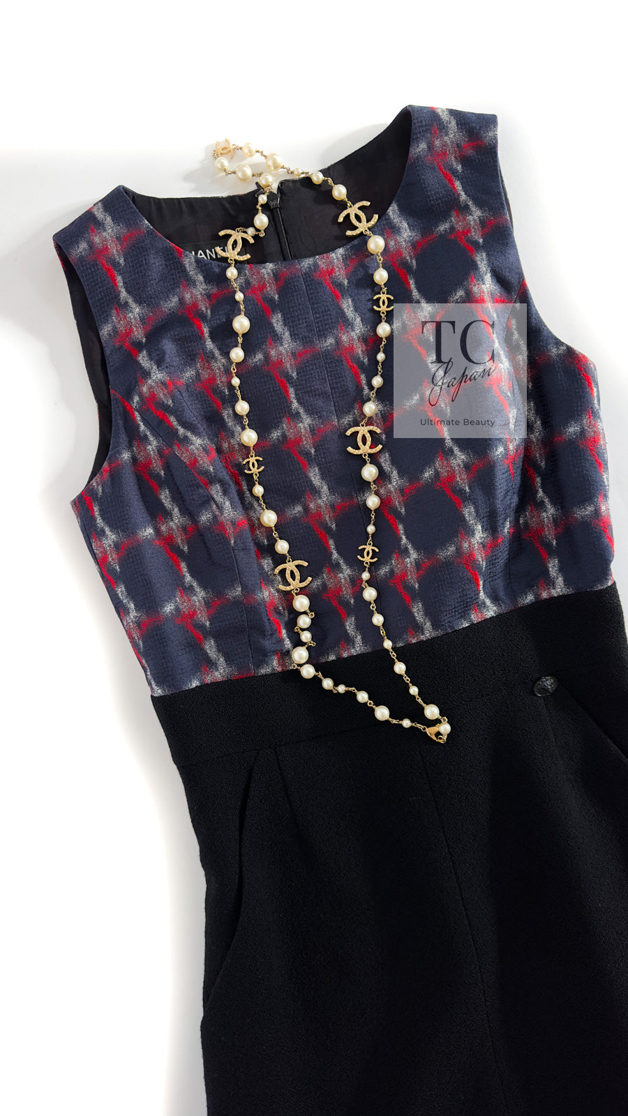 CHANEL 08A Black Fringe Wool Tweed Jacket Coat Dress 34 シャネル ブラック フリンジ ウール ツイード ジャケット コート ワンピース 即発