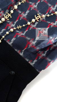 CHANEL 08A Black Fringe Wool Tweed Jacket Coat Dress 34 シャネル ブラック フリンジ ウール ツイード ジャケット コート ワンピース 即発