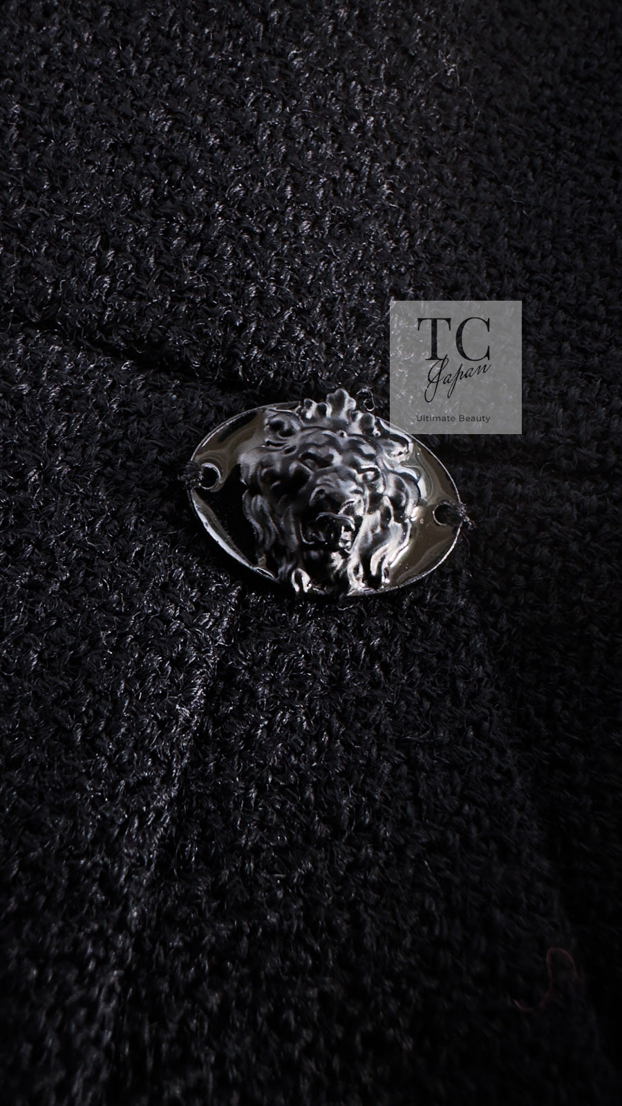 CHANEL 08A Black Fringe Wool Tweed Jacket Coat Dress 34 シャネル ブラック フリンジ ウール ツイード ジャケット コート ワンピース 即発