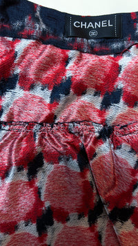 CHANEL 08A Black Fringe Wool Tweed Jacket Coat Dress 34 シャネル ブラック フリンジ ウール ツイード ジャケット コート ワンピース 即発