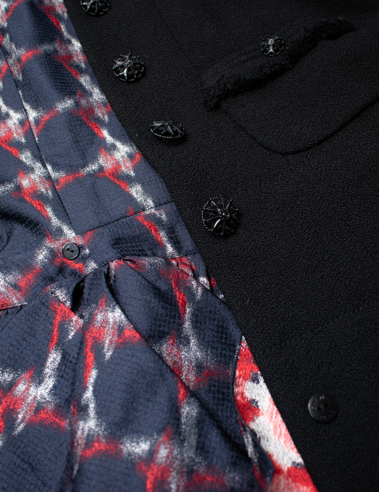 CHANEL 08A Black Fringe Wool Tweed Jacket Coat Dress 34 シャネル ブラック フリンジ ウール ツイード ジャケット コート ワンピース 即発