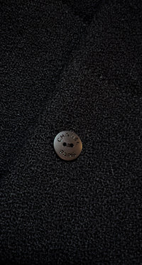 CHANEL 08A Black Fringe Wool Tweed Jacket Coat Dress 34 シャネル ブラック フリンジ ウール ツイード ジャケット コート ワンピース 即発