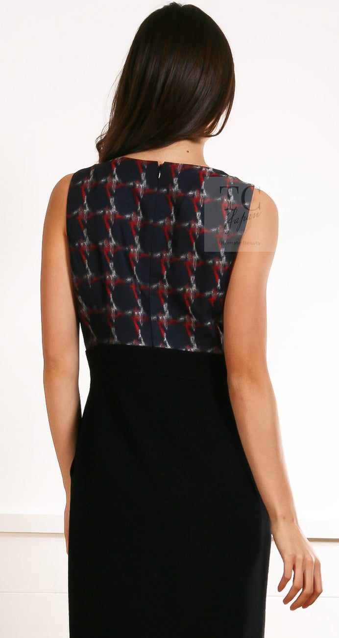 CHANEL 08A Black Fringe Wool Tweed Jacket Coat Dress 34 シャネル ブラック フリンジ ウール ツイード ジャケット コート ワンピース 即発