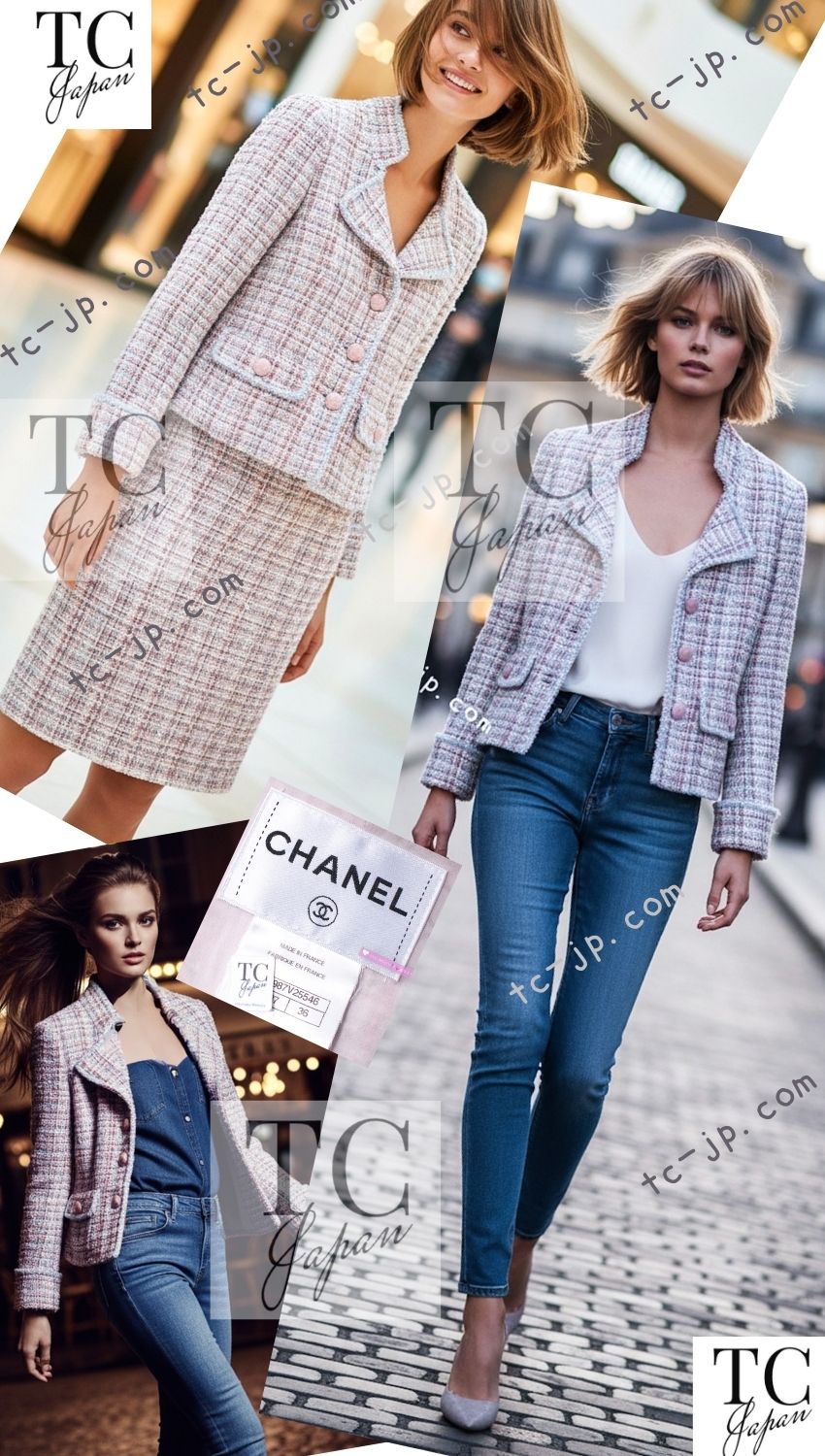 CHANEL 13C Rose Garden Lesage Pink Jacket Skirt Suit 34 36 38 シャネル ローズガーデン ルサージュ ピンク ジャケット スカート スーツ 即発 - TC JAPAN