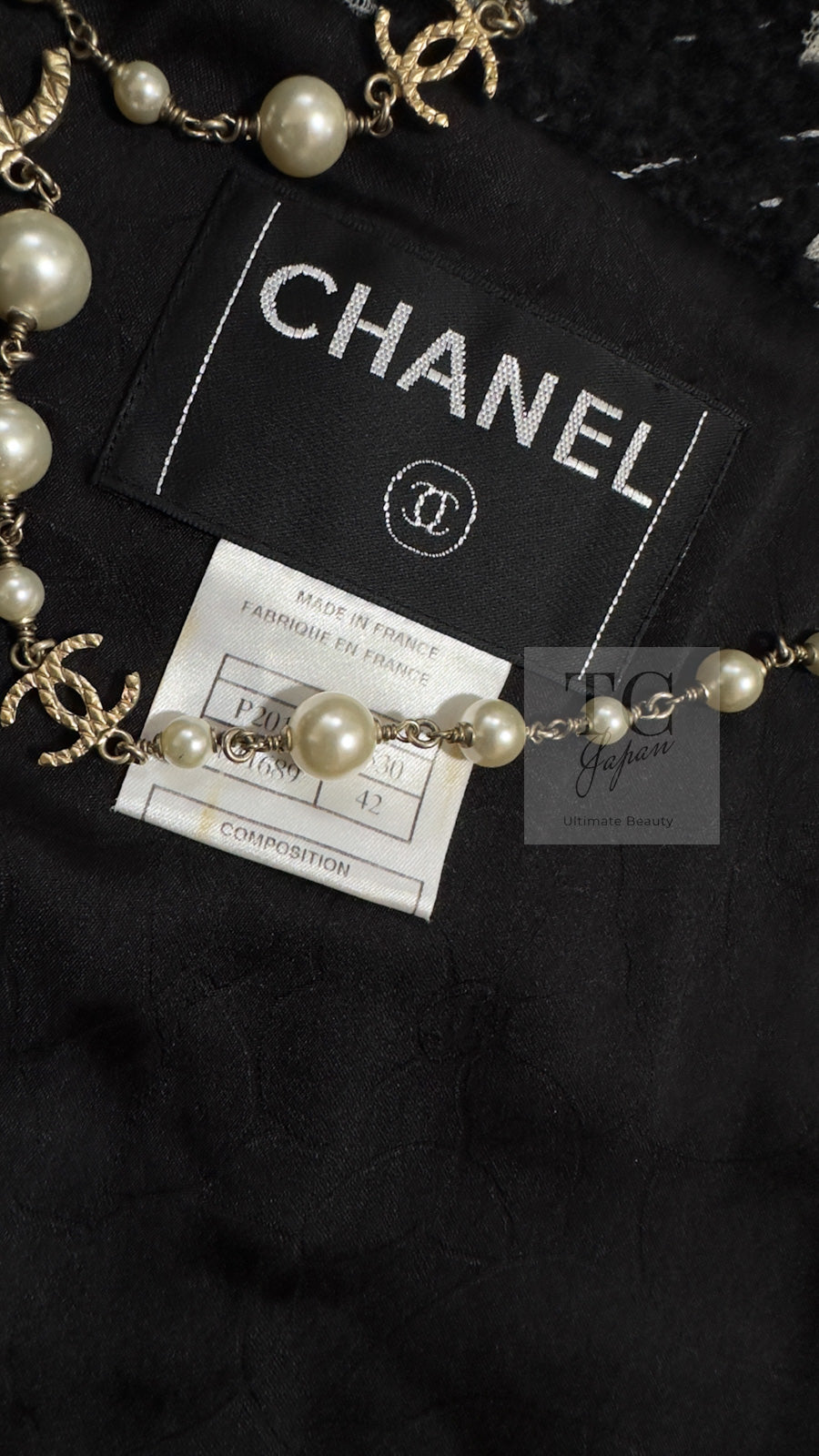 シャネル ジャケット CHANEL 02A ブラック ホワイト ウール ツイード