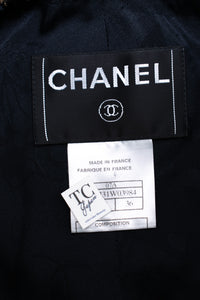 CHANEL 07PF Brown Navy Metallic Monte Carlo Tweed Jacket 36 シャネル モンテカルロ ブラウン ネイビー メタリック ツイード ジャケット 即発