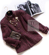 CHANEL 12PF Burgundy Wine Red Griopix Jacket 36 シャネル バーガンディー ワイン レッド グリポア宝石ボタン ジャケット 即発