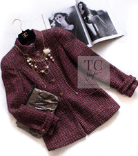 CHANEL 12PF Burgundy Wine Red Griopix Jacket 36 シャネル バーガンディー ワイン レッド グリポア宝石ボタン ジャケット 即発