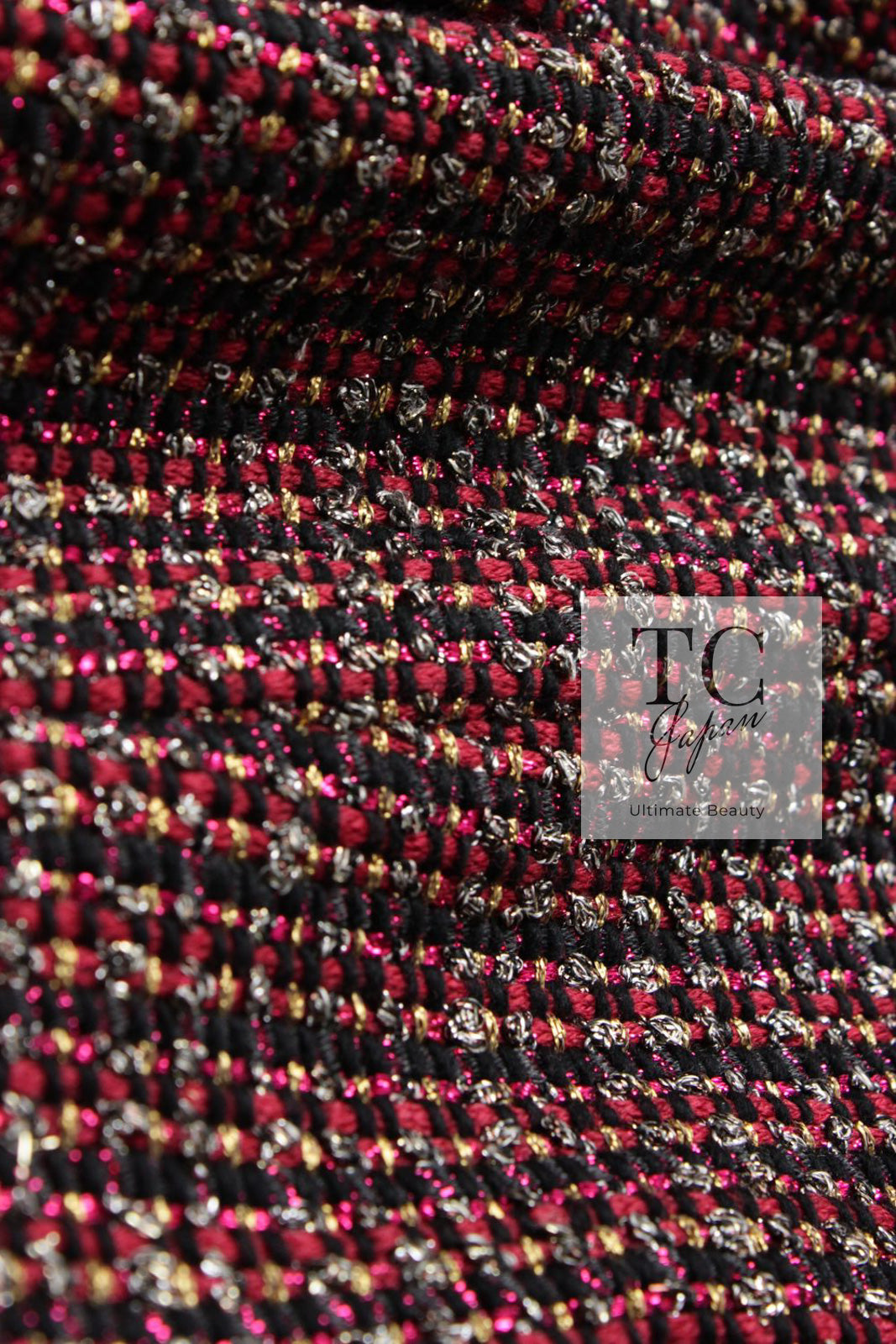 CHANEL 12PF Burgundy Wine Red Griopix Jacket 36 シャネル バーガンディー ワイン レッド グリポア宝石ボタン ジャケット 即発