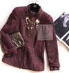 CHANEL 12PF Burgundy Wine Red Griopix Jacket 36 シャネル バーガンディー ワイン レッド グリポア宝石ボタン ジャケット 即発