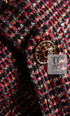 CHANEL 12PF Burgundy Wine Red Griopix Jacket 36 シャネル バーガンディー ワイン レッド グリポア宝石ボタン ジャケット 即発