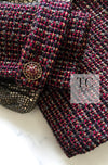 CHANEL 12PF Burgundy Wine Red Griopix Jacket 36 シャネル バーガンディー ワイン レッド グリポア宝石ボタン ジャケット 即発