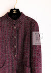 CHANEL 12PF Burgundy Wine Red Griopix Jacket 36 シャネル バーガンディー ワイン レッド グリポア宝石ボタン ジャケット 即発