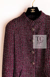 CHANEL 12PF Burgundy Wine Red Griopix Jacket 36 シャネル バーガンディー ワイン レッド グリポア宝石ボタン ジャケット 即発
