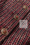 CHANEL 12PF Burgundy Wine Red Griopix Jacket 36 シャネル バーガンディー ワイン レッド グリポア宝石ボタン ジャケット 即発