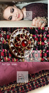 CHANEL 12PF Burgundy Wine Red Griopix Jacket 36 シャネル バーガンディー ワイン レッド グリポア宝石ボタン ジャケット 即発