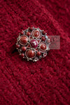 CHANEL 12PF Red Griopix Buttons Cotton Jacket 36 シャネル レッド グリポア 宝石 ボタン コットン ジャケット 即発
