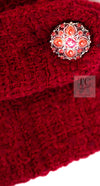CHANEL 12PF Red Griopix Buttons Cotton Jacket 36 シャネル レッド グリポア 宝石 ボタン コットン ジャケット 即発