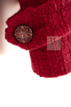 CHANEL 12PF Red Griopix Buttons Cotton Jacket 36 シャネル レッド グリポア 宝石 ボタン コットン ジャケット 即発