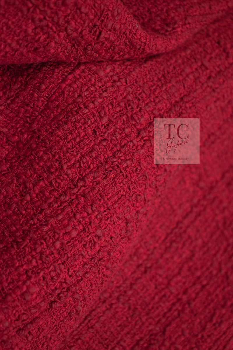 CHANEL 12PF Red Griopix Buttons Cotton Jacket 36 シャネル レッド グリポア 宝石 ボタン コットン ジャケット 即発