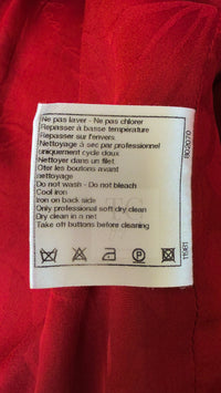 CHANEL 12PF Red Griopix Buttons Cotton Jacket 36 シャネル レッド グリポア 宝石 ボタン コットン ジャケット 即発