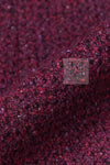 CHANEL 01A Vintage Bordeaux Wine Raspberry Red Cashmere Tweed Dress Coat 34 シャネル ヴィンテージ ボルドーワイン ラズベリー レッド カシミヤ ツイード ワンピース コート 即発