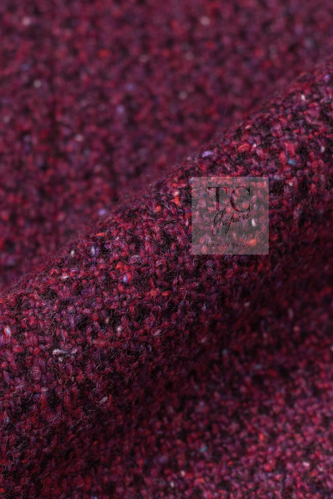 CHANEL 01A Vintage Bordeaux Wine Raspberry Red Cashmere Tweed Dress Coat 34 シャネル ヴィンテージ ボルドーワイン ラズベリー レッド カシミヤ ツイード ワンピース コート 即発