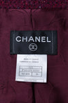 CHANEL 01A Vintage Bordeaux Wine Raspberry Red Cashmere Tweed Dress Coat 34 シャネル ヴィンテージ ボルドーワイン ラズベリー レッド カシミヤ ツイード ワンピース コート 即発