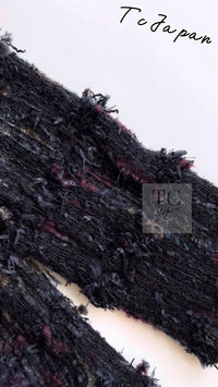 CHANEL 06C Black Purple Multi Color Ribbon Lesage Tweed Jacket 34 シャネル ブラック パープル マルチカラー ルサージュ ツイード ジャケット 即発