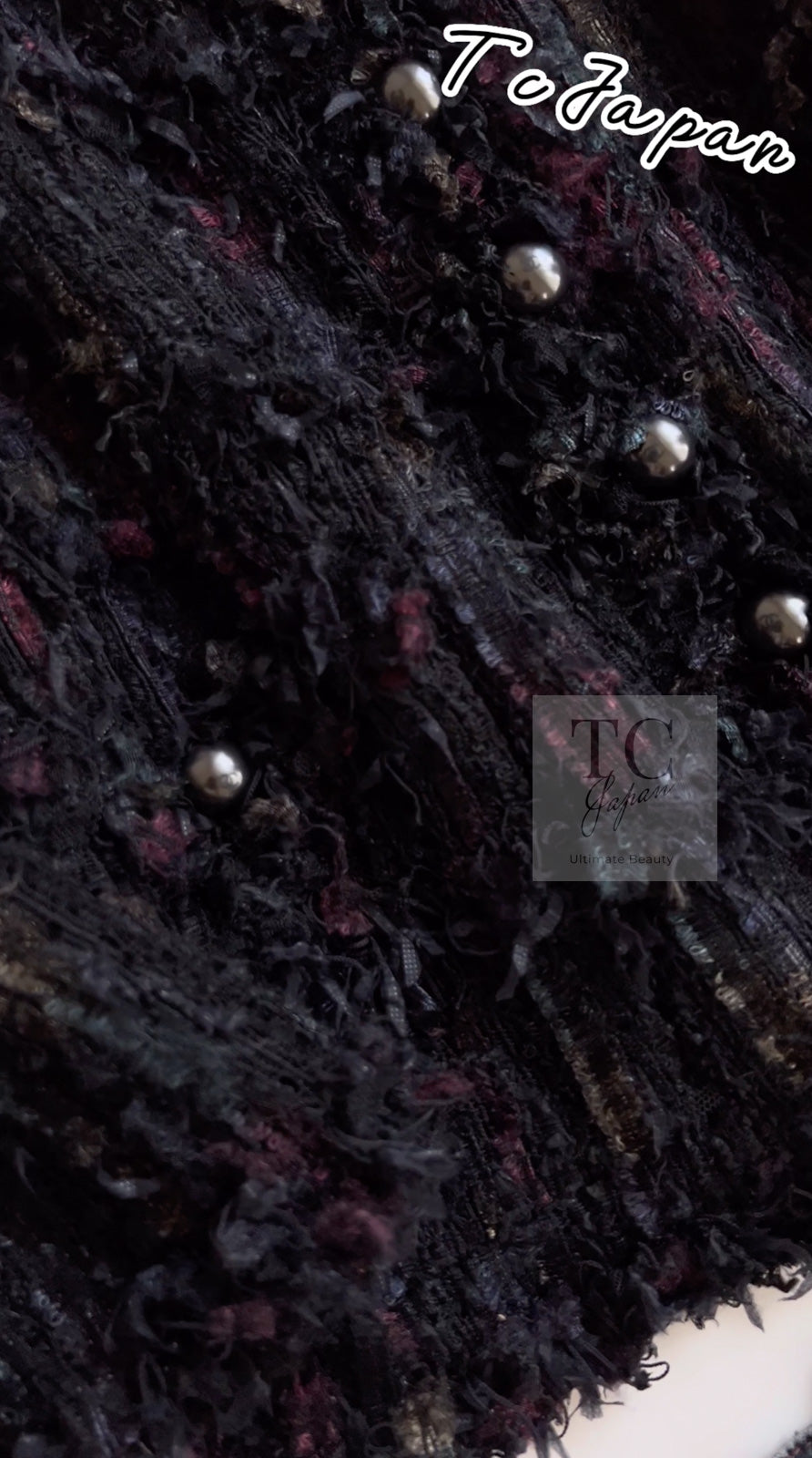 CHANEL 06C Black Purple Multi Color Ribbon Lesage Tweed Jacket 34 シャネル ブラック パープル マルチカラー ルサージュ ツイード ジャケット 即発