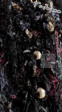 CHANEL 06C Black Purple Multi Color Ribbon Lesage Tweed Jacket 34 シャネル ブラック パープル マルチカラー ルサージュ ツイード ジャケット 即発