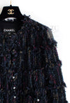 CHANEL 06C Black Purple Multi Color Ribbon Lesage Tweed Jacket 34 シャネル ブラック パープル マルチカラー ルサージュ ツイード ジャケット 即発
