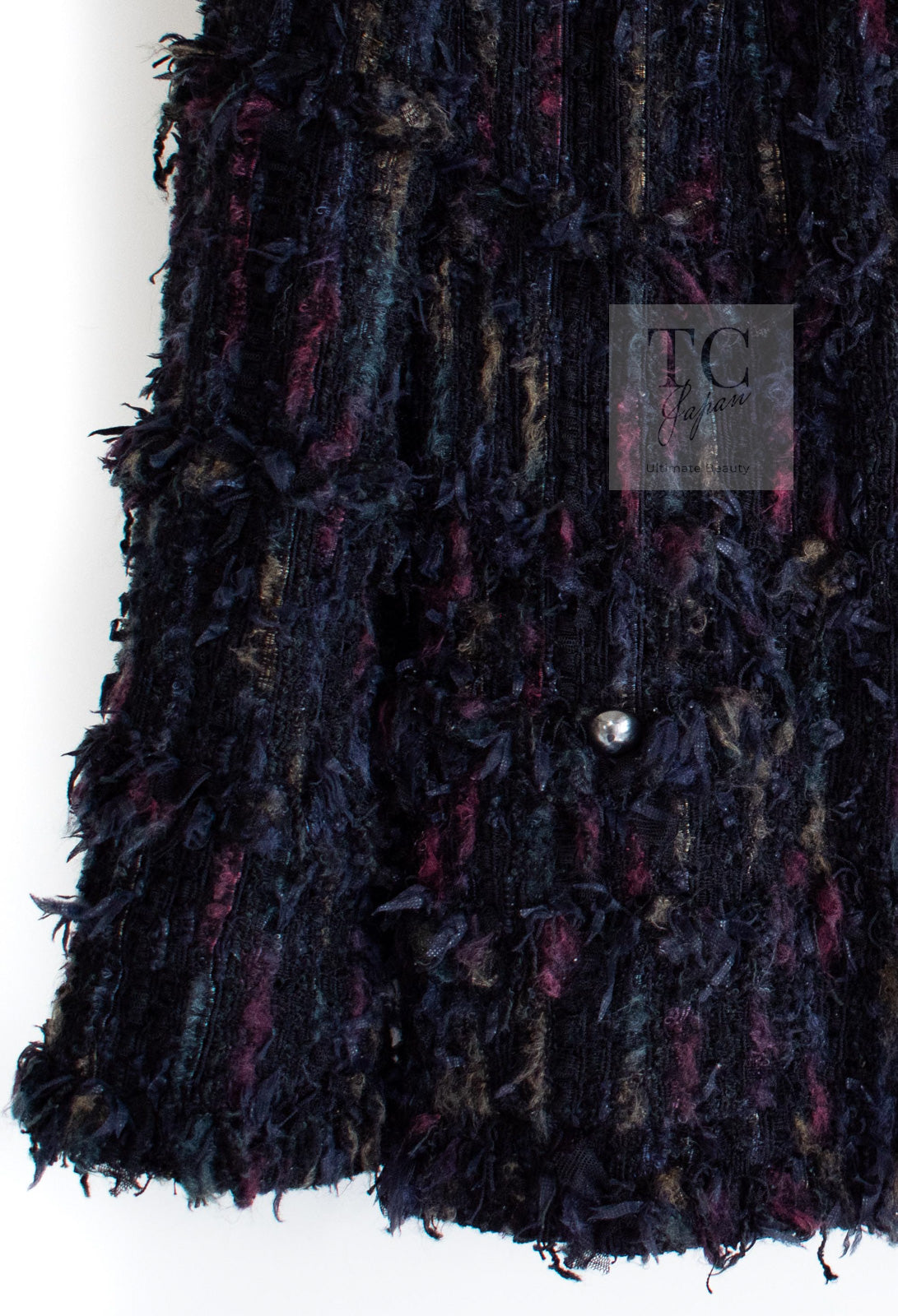 CHANEL 06C Black Purple Multi Color Ribbon Lesage Tweed Jacket 34 シャネル ブラック パープル マルチカラー ルサージュ ツイード ジャケット 即発