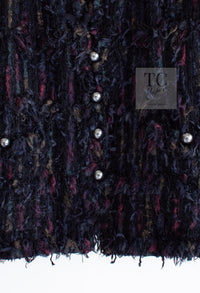 CHANEL 06C Black Purple Multi Color Ribbon Lesage Tweed Jacket 34 シャネル ブラック パープル マルチカラー ルサージュ ツイード ジャケット 即発