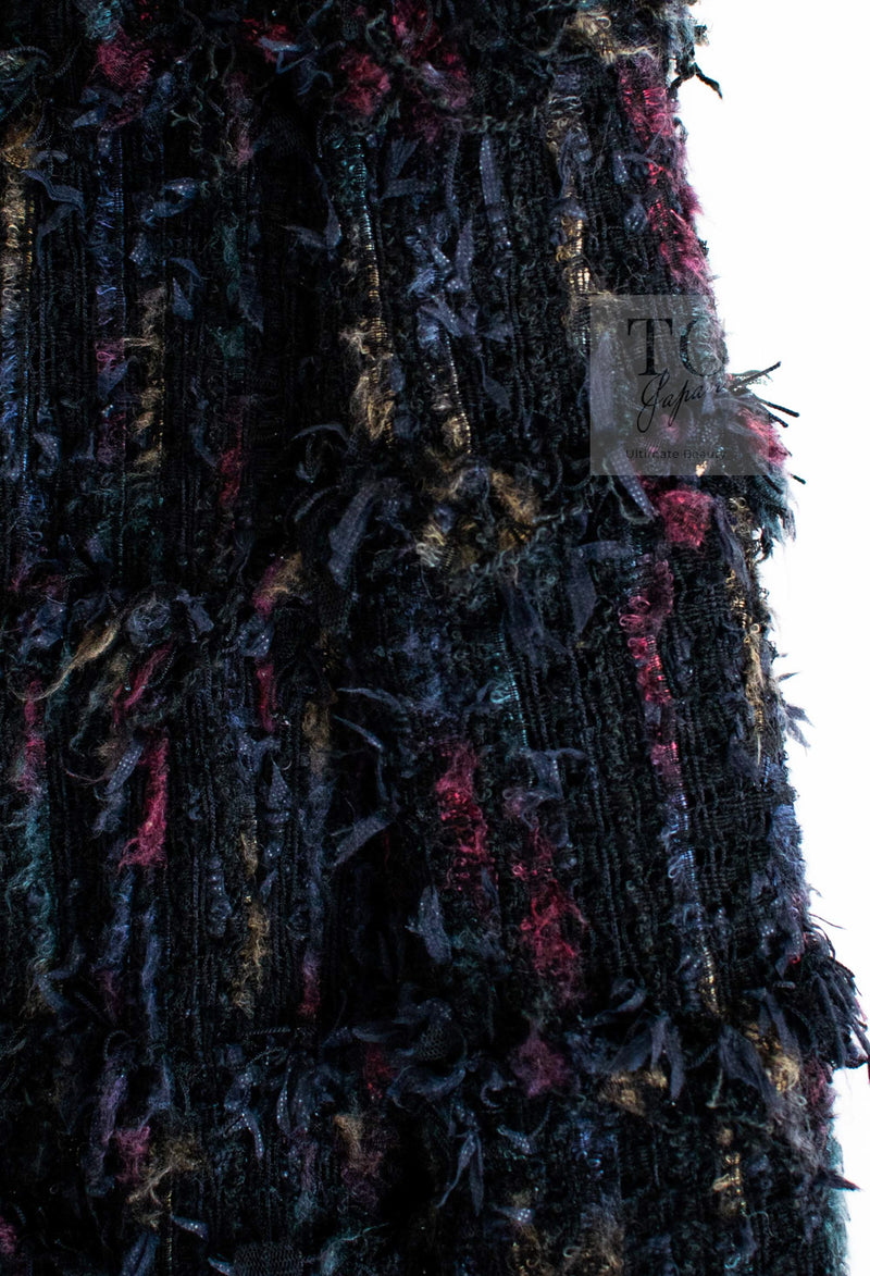 CHANEL 06C Black Purple Multi Color Ribbon Lesage Tweed Jacket 34 シャネル ブラック パープル マルチカラー ルサージュ ツイード ジャケット 即発