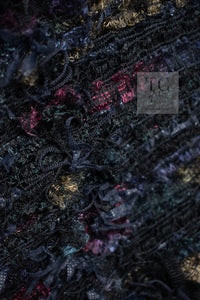 CHANEL 06C Black Purple Multi Color Ribbon Lesage Tweed Jacket 34 シャネル ブラック パープル マルチカラー ルサージュ ツイード ジャケット 即発