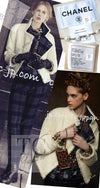 CHANEL 13PF Ivory Creme Black Tartan Check Tweed Jacket 38 40シャネル アイボリー クリーム ブラック タータンチェック ツイード ジャケット 即発