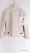CHANEL 13PF Ivory Creme Black Tartan Check Tweed Jacket 38 40シャネル アイボリー クリーム ブラック タータンチェック ツイード ジャケット 即発