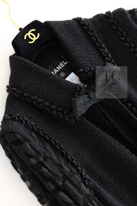 CHANEL 09C Black Jewel Embellished Mesh Lesage Tweed Cardigan Jacket 34 シャネル ブラック ジュエリー ビーズ メッシュレース カーディガン ジャケット 即発