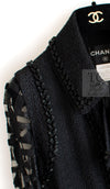 CHANEL 09C Black Jewel Embellished Mesh Lesage Tweed Cardigan Jacket 34 シャネル ブラック ジュエリー ビーズ メッシュレース カーディガン ジャケット 即発