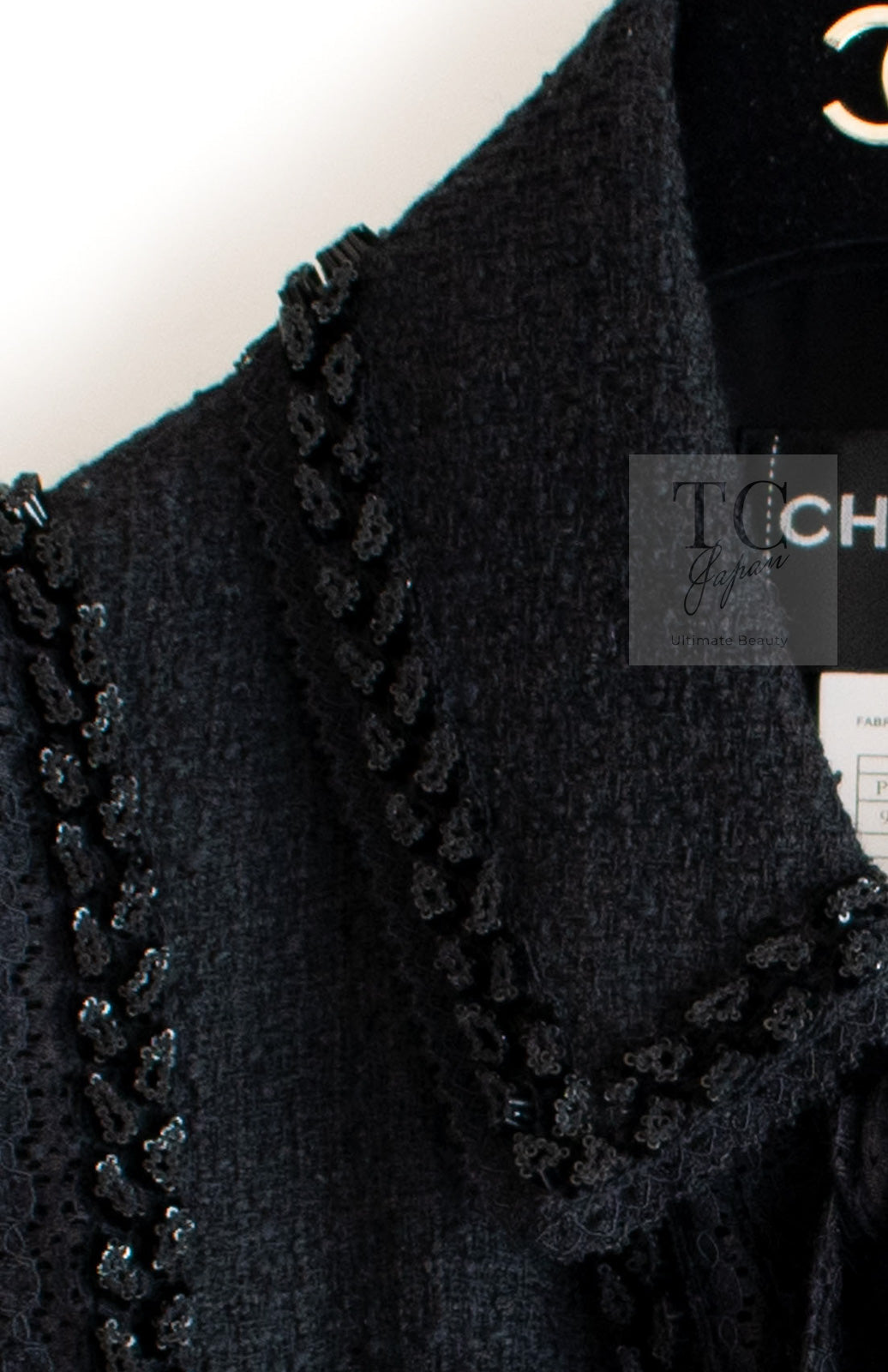 CHANEL 09C Black Jewel Embellished Mesh Lesage Tweed Cardigan Jacket 34 シャネル ブラック ジュエリー ビーズ メッシュレース カーディガン ジャケット 即発