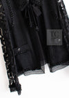 CHANEL 09C Black Jewel Embellished Mesh Lesage Tweed Cardigan Jacket 34 シャネル ブラック ジュエリー ビーズ メッシュレース カーディガン ジャケット 即発