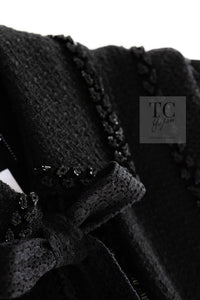 CHANEL 09C Black Jewel Embellished Mesh Lesage Tweed Cardigan Jacket 34 シャネル ブラック ジュエリー ビーズ メッシュレース カーディガン ジャケット 即発