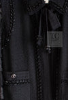 CHANEL 09C Black Jewel Embellished Mesh Lesage Tweed Cardigan Jacket 34 シャネル ブラック ジュエリー ビーズ メッシュレース カーディガン ジャケット 即発
