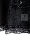 CHANEL 09C Black Jewel Embellished Mesh Lesage Tweed Cardigan Jacket 34 シャネル ブラック ジュエリー ビーズ メッシュレース カーディガン ジャケット 即発