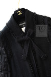 CHANEL 09C Black Jewel Embellished Mesh Lesage Tweed Cardigan Jacket 34 シャネル ブラック ジュエリー ビーズ メッシュレース カーディガン ジャケット 即発