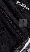 CHANEL 09C Black Jewel Embellished Mesh Lesage Tweed Cardigan Jacket 34 シャネル ブラック ジュエリー ビーズ メッシュレース カーディガン ジャケット 即発