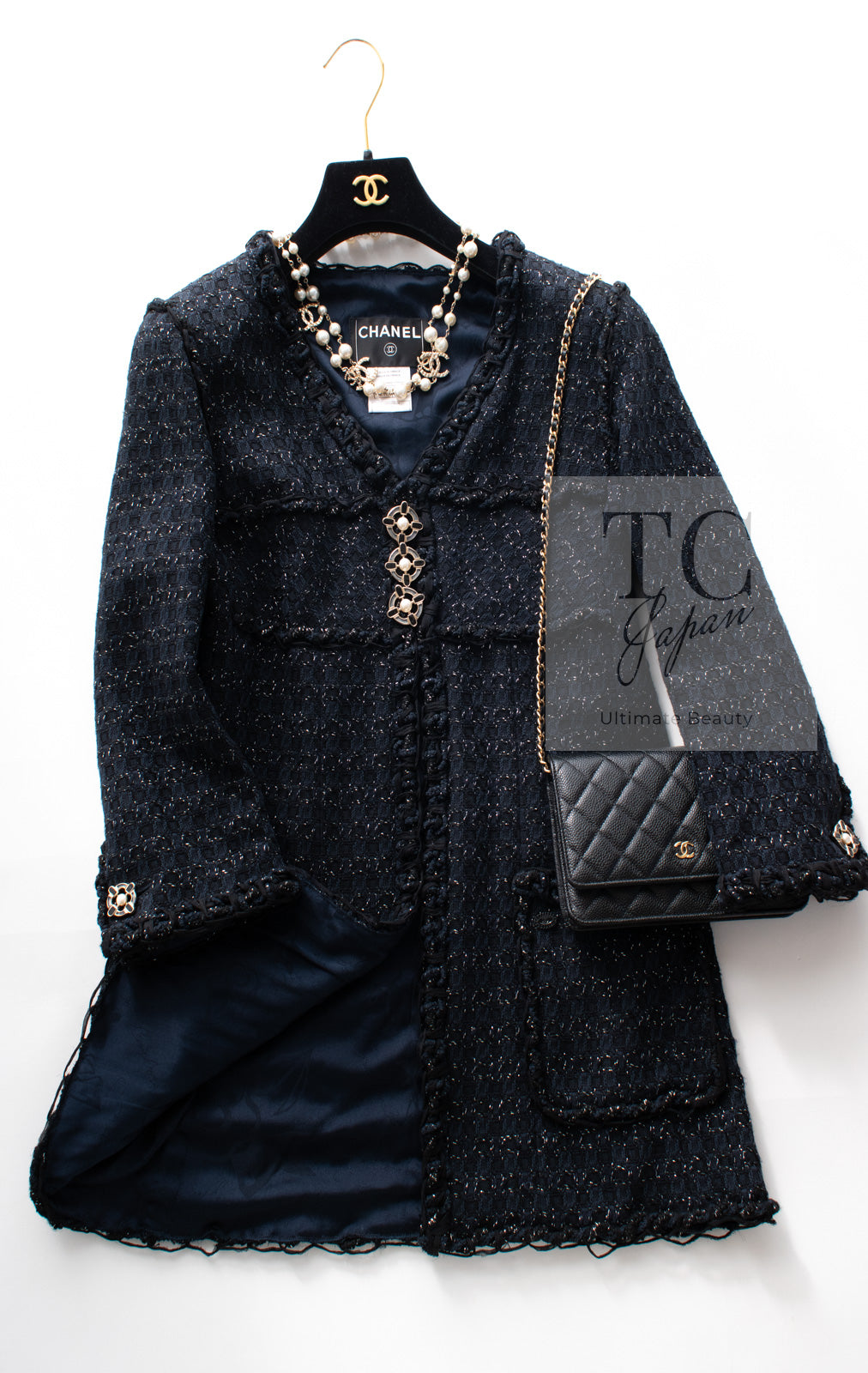 『CHANEL』シャネル　2021春夏　ツィード　ロングコート　ジャケット 楽天市場】シャネル CHANEL ツイード ロングジャケット ノー